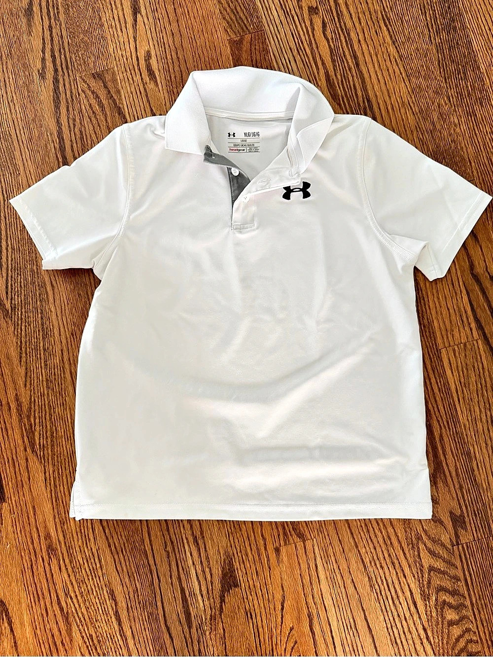 Under Armour Performance Polo Kids White Size Large Like New